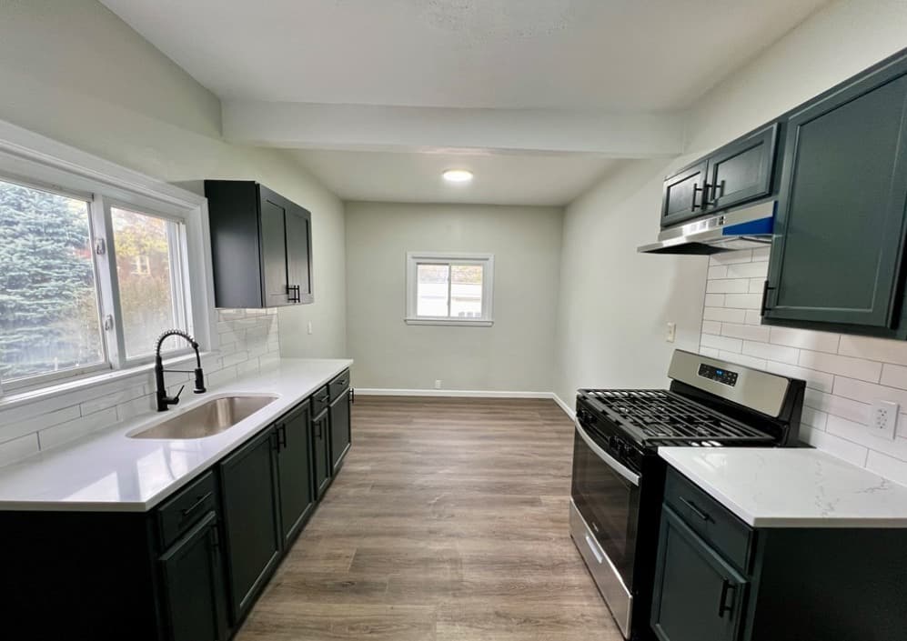 Updated kitchen inside the Cleveland project house